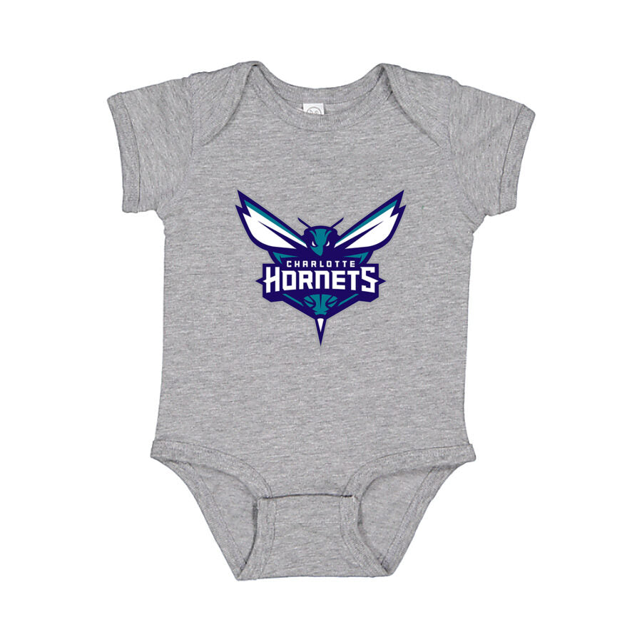Charlotte Hornets Baby Romper Onesie - Gray