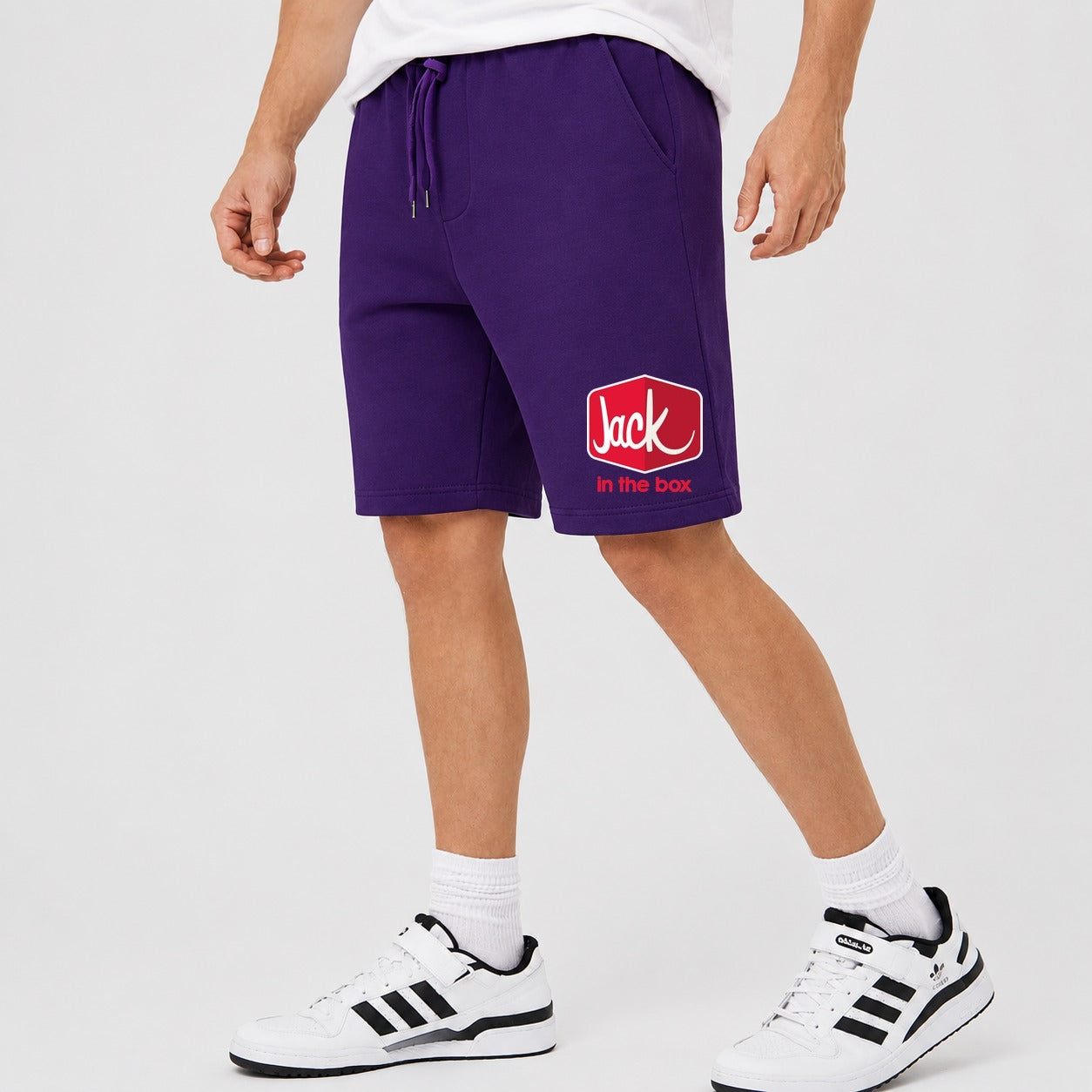 Men's Jack in the Box Cotton Shorts - Purple
