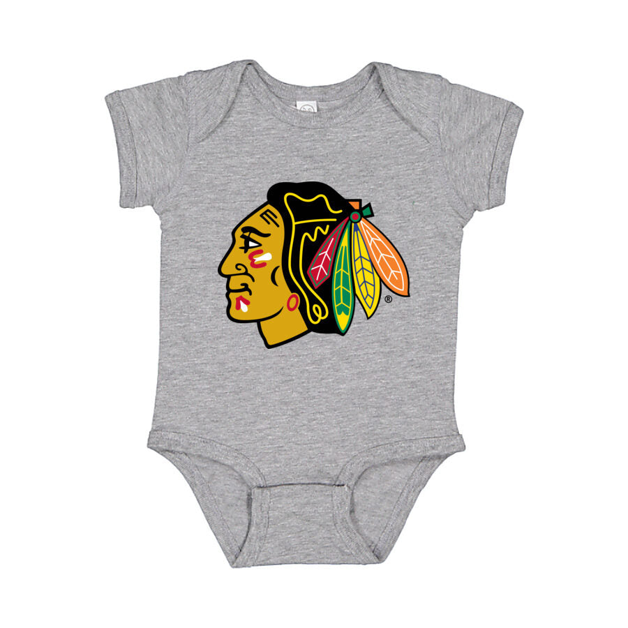 Chicago Blackhawks Baby Romper Onesie - Gray