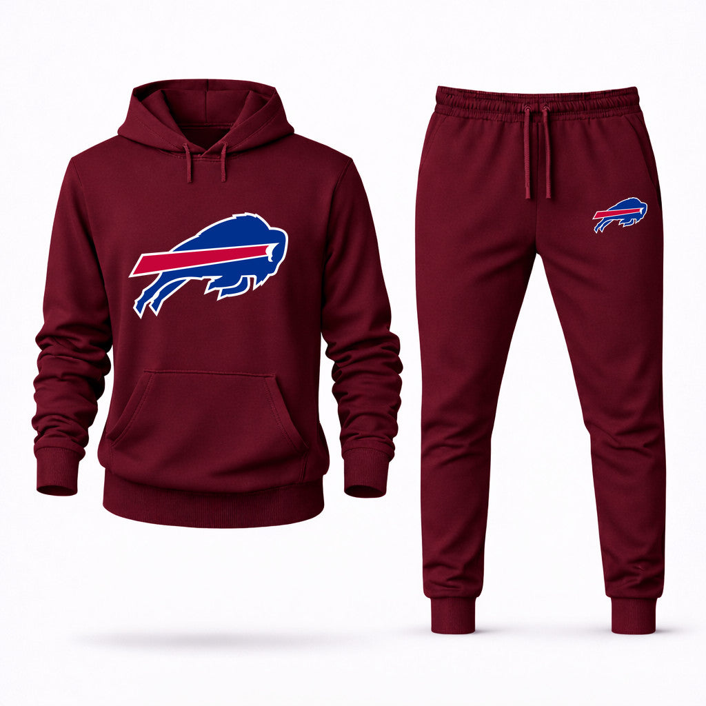 Buffalo Bills Hoodie and Joggers Set - Burgundy
