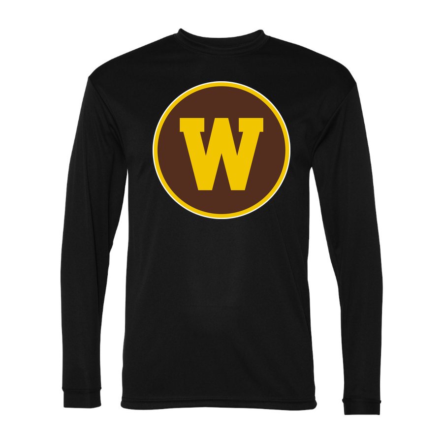 Men's Western Michigan Broncos Polyester Long Sleeve T-Shirt - Black