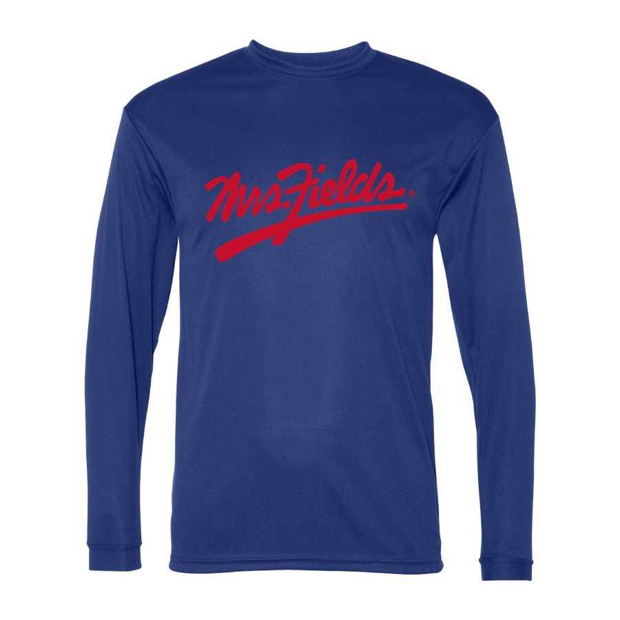 Men's Mrs. Fields Polyester Long Sleeve T-Shirt - Royal Blue