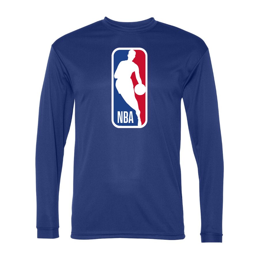 Men's NBA Polyester Long Sleeve T-Shirt - Royal Blue