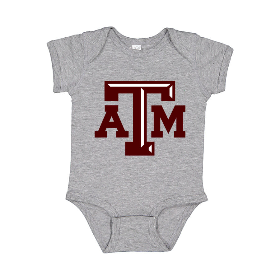 Texas A&M University Baby Romper Onesie - Gray