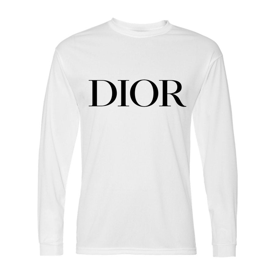 Men's Dior Polyester Long Sleeve T-Shirt - White