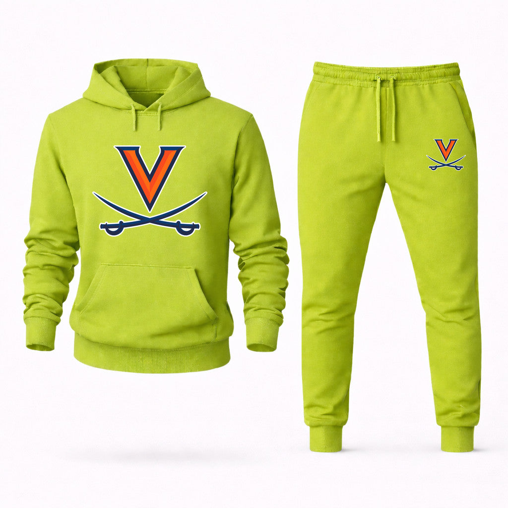 Virginia Cavaliers Hoodie and Joggers Set - Lime Green