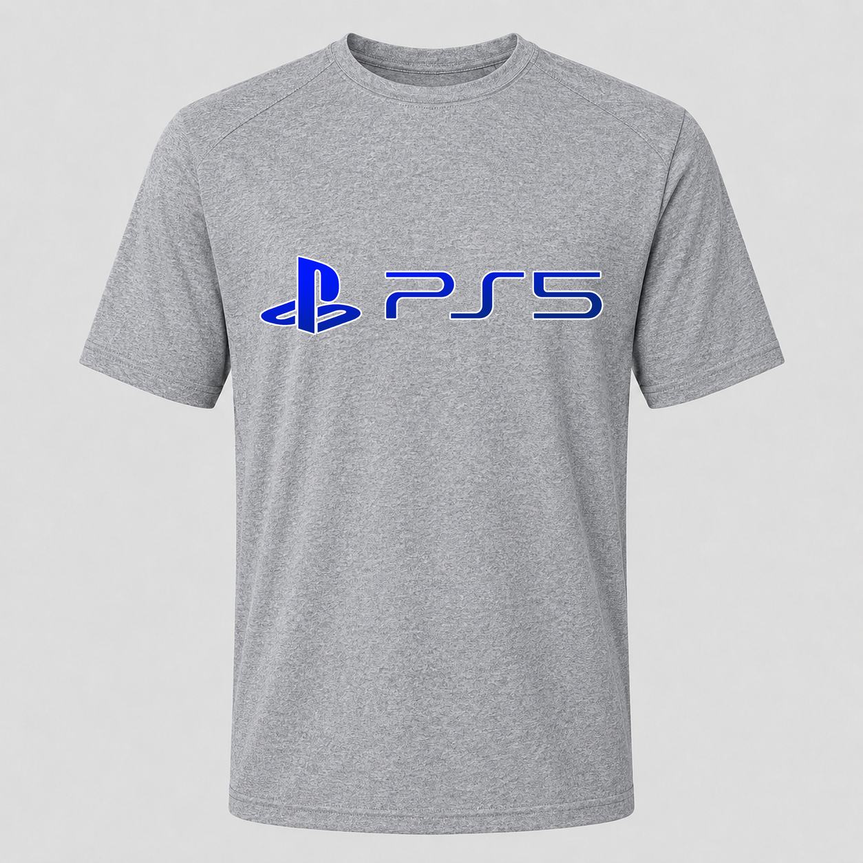 Men's PS5 Blue Performance T-Shirt - Gray