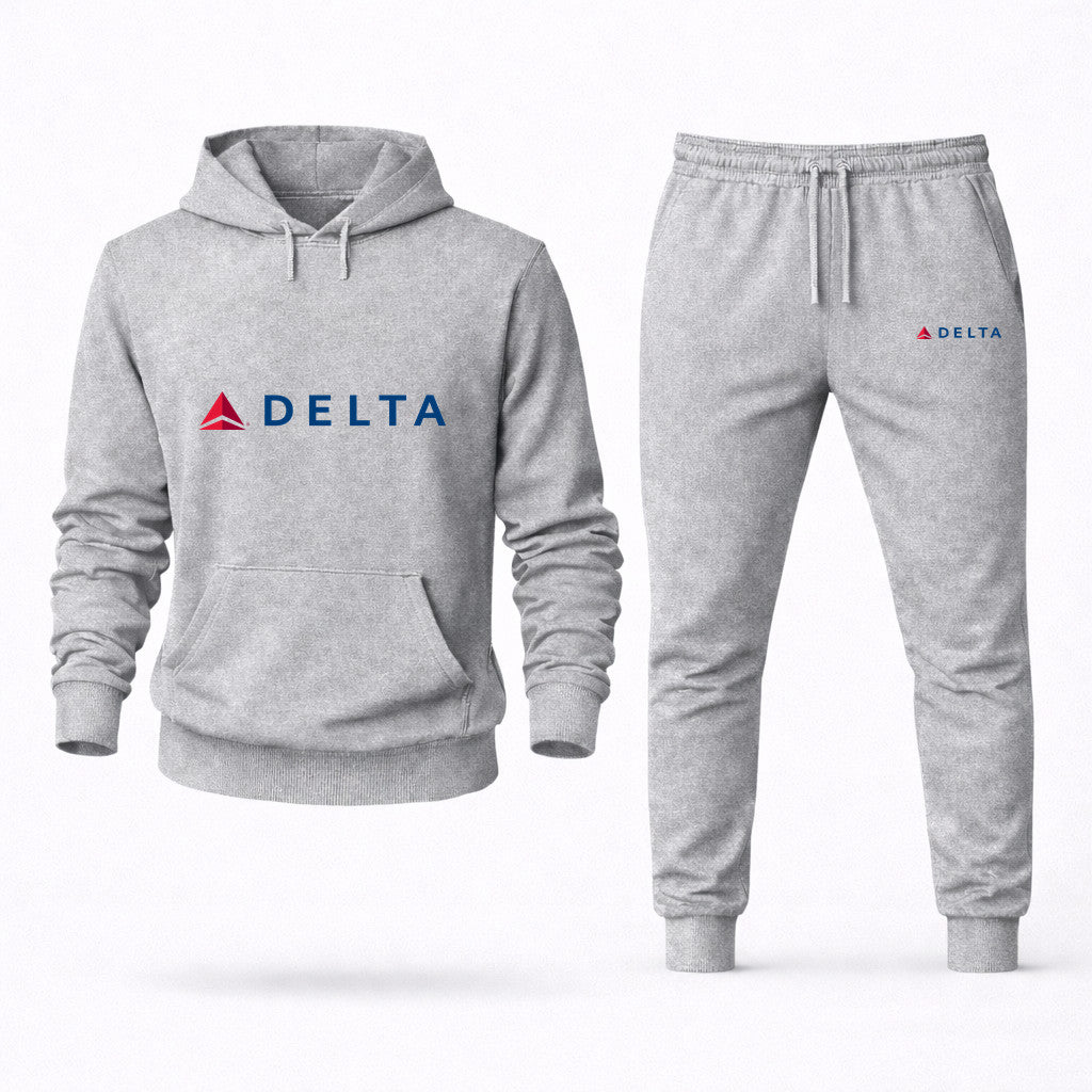 Delta Air Lines Hoodie and Joggers Set - Grey