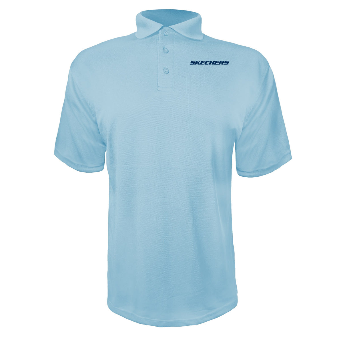 Skechers men's polyester polo in Sky Blue