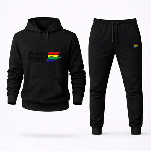 Unisex Benetton Formula 1 Racing Team Hoodie and Joggers Set