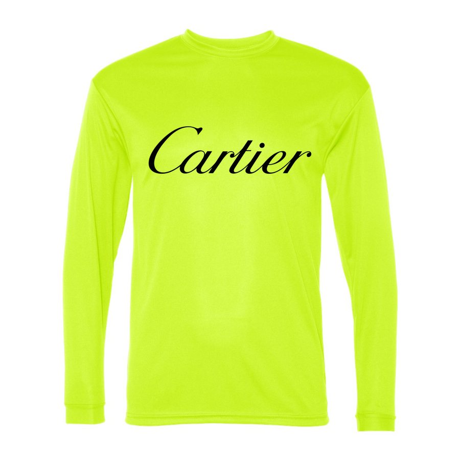 Men's Cartier Polyester Long Sleeve T-Shirt - Safety Yellow
