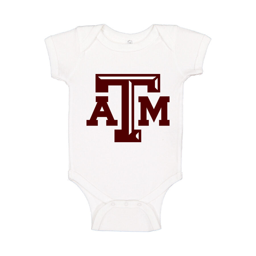 Texas A&M University Baby Romper Onesie - White