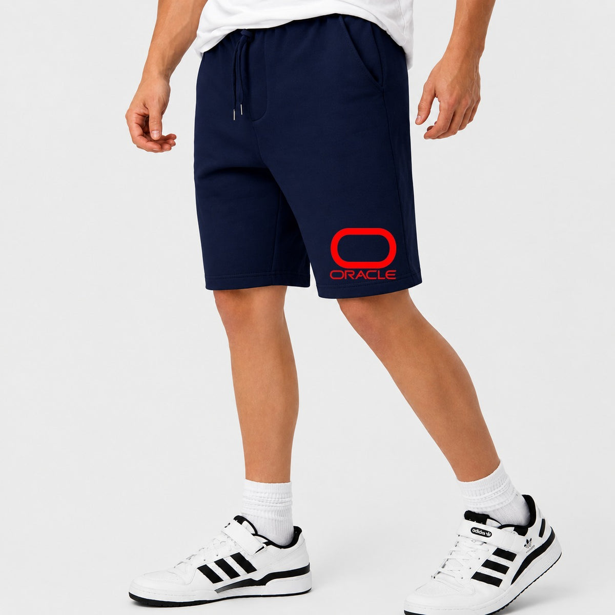 Men's Oracle Logo Cotton Shorts - Navy
