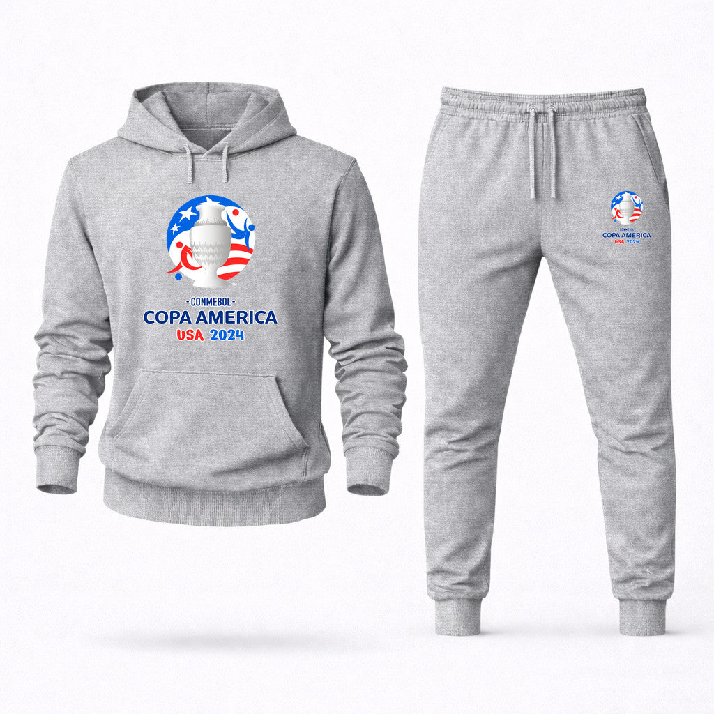 Copa América 2024 Hoodie and Joggers Set - Grey