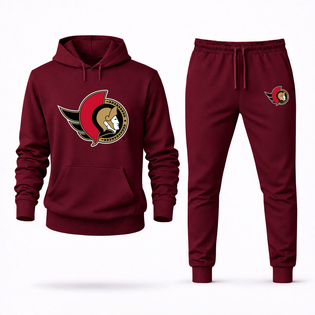 Ottawa Senators Hoodie and Joggers Set - Burgundy