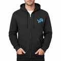 Men's Detroit Lions Zipper Hoodie - Black