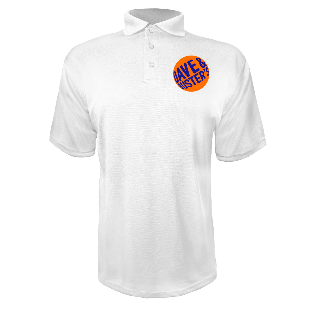 Dave & Buster's men's polyester polo in White