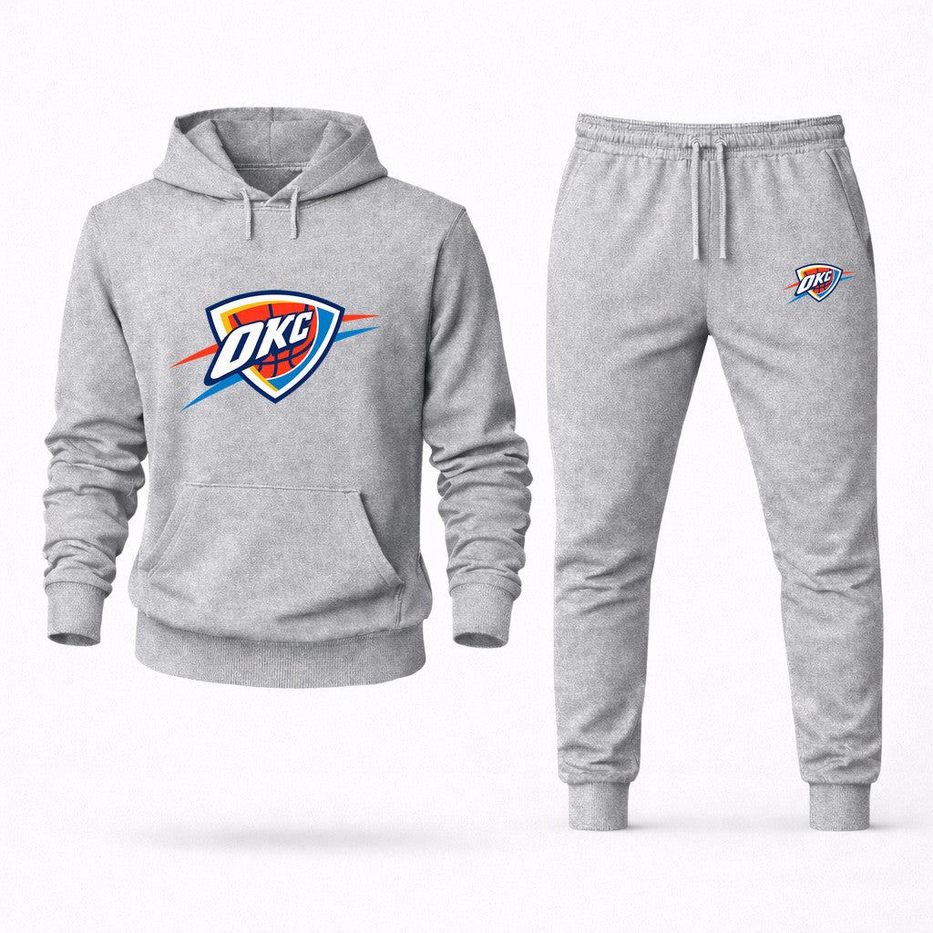 Oklahoma City Thunder Hoodie and Joggers Set - Grey