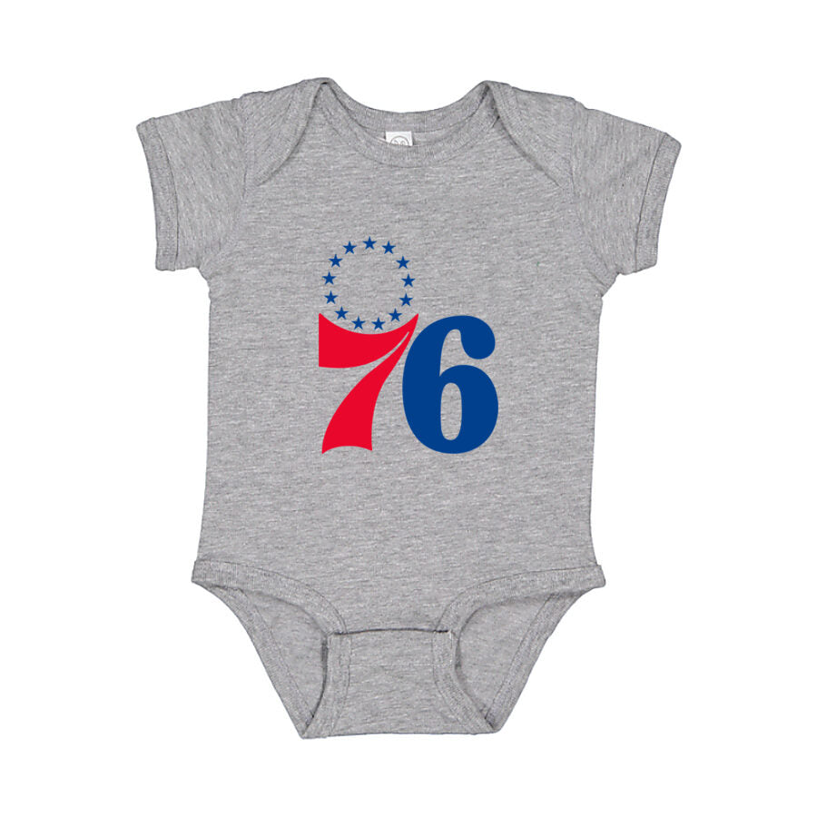 Philadelphia 76ers Baby Romper Onesie - Gray