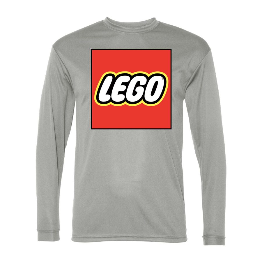Men's LEGO Polyester Long Sleeve T-Shirt - Silver