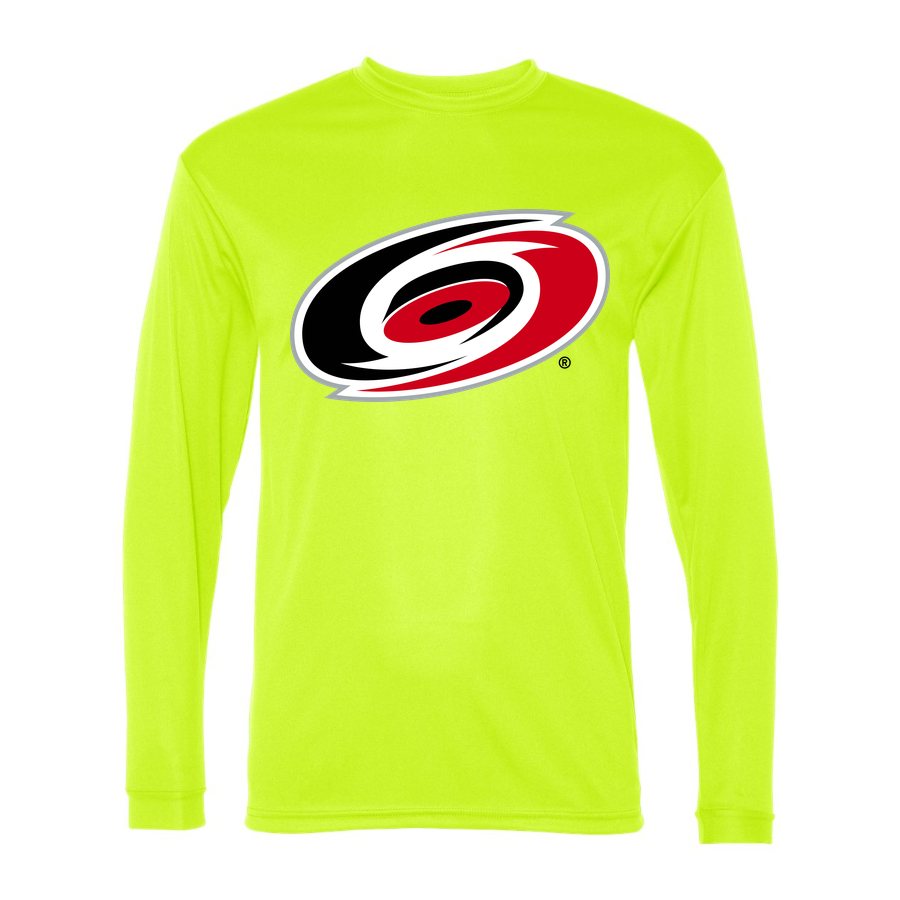 Men's Carolina Hurricanes Polyester Long Sleeve T-Shirt - Safety Yellow