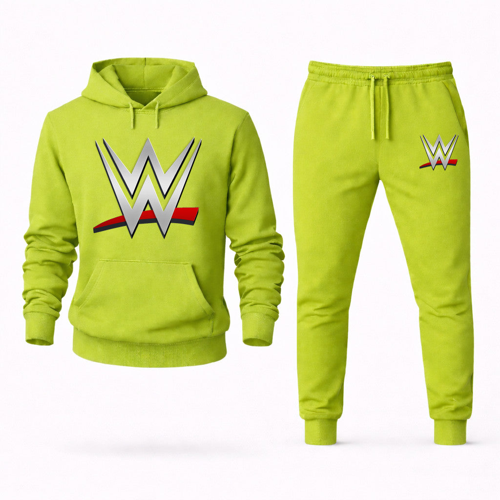 WWE Wrestling Hoodie and Joggers Set - Lime Green