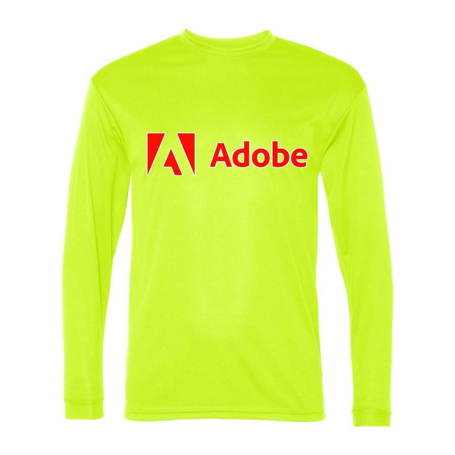 Men's Adobe Polyester Long Sleeve T-Shirt - Safety Yellow
