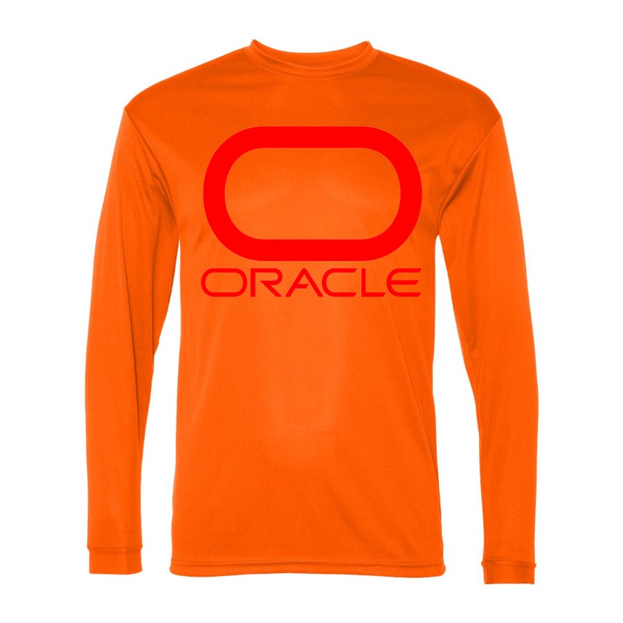 Men's Oracle Polyester Long Sleeve T-Shirt - Safety Orange