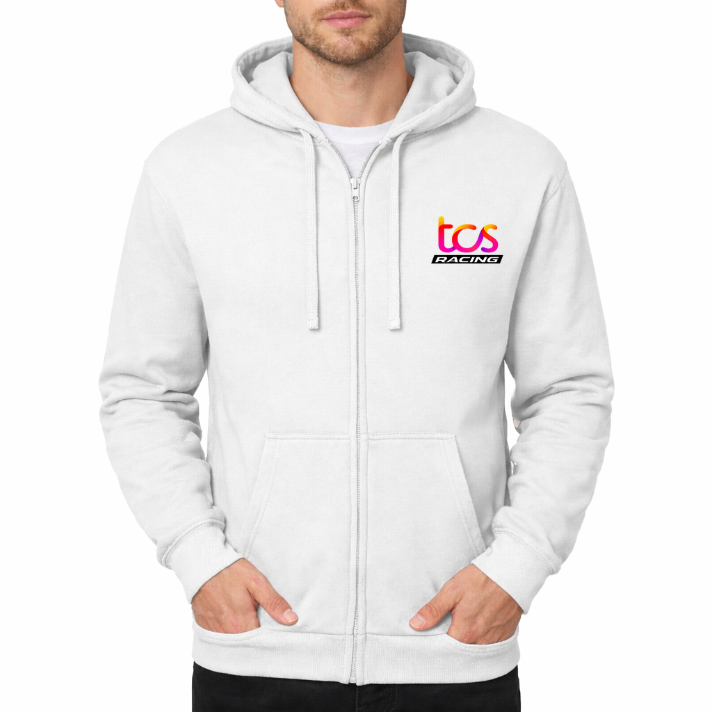 Men's TCS Racing Zipper Hoodie - White