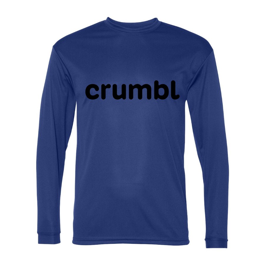 Men's Crumbl Cookies Polyester Long Sleeve T-Shirt - Royal Blue