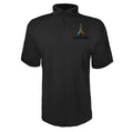 Paris 2024 Olympics logo black Black polyester polo