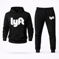 Lyft White Hoodie and Joggers Set - Black