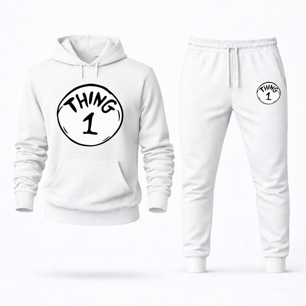 Dr. Seuss Thing 1 Hoodie and Joggers Set - White