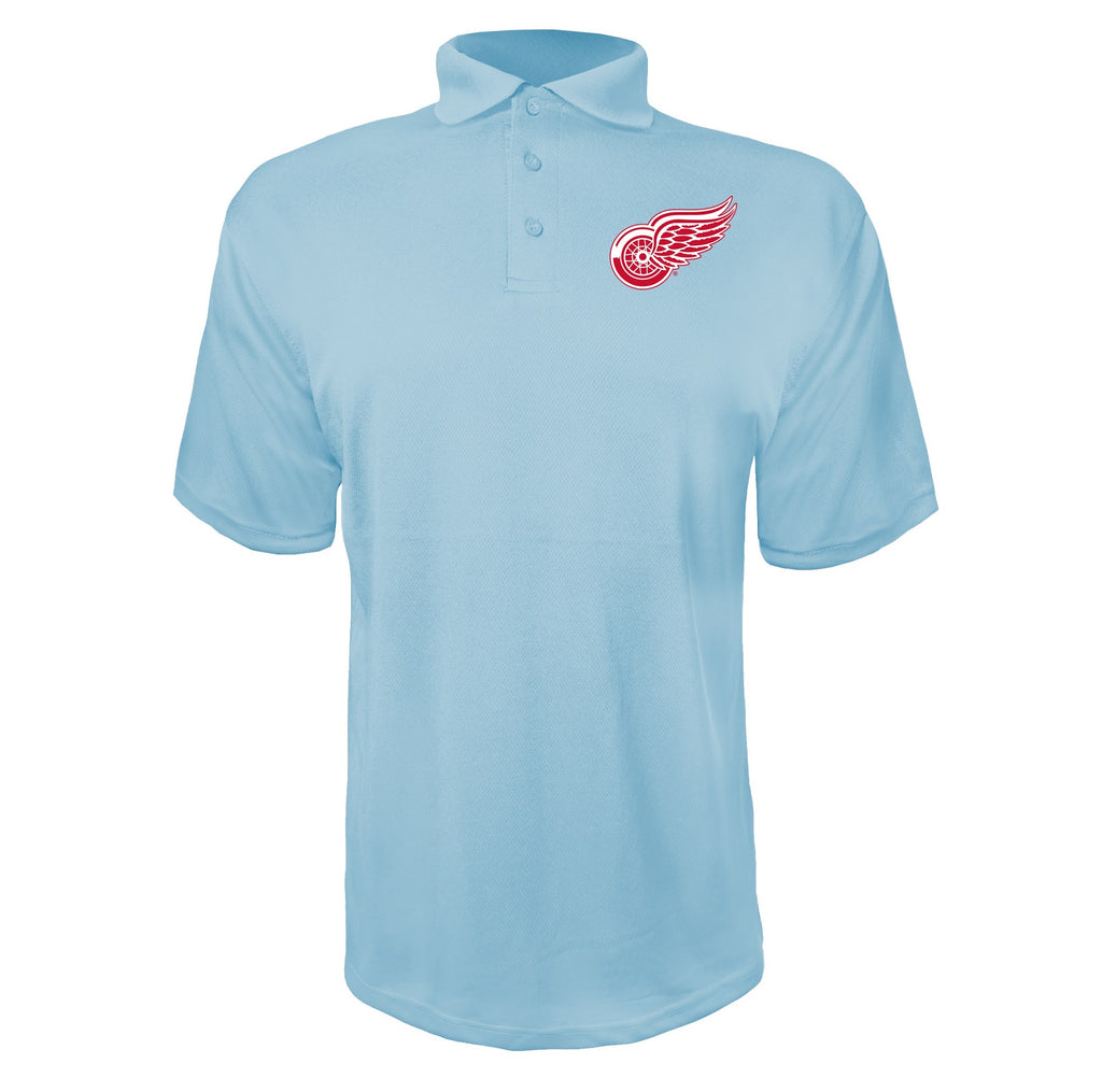 Detroit Red Wings Sky Blue polyester polo