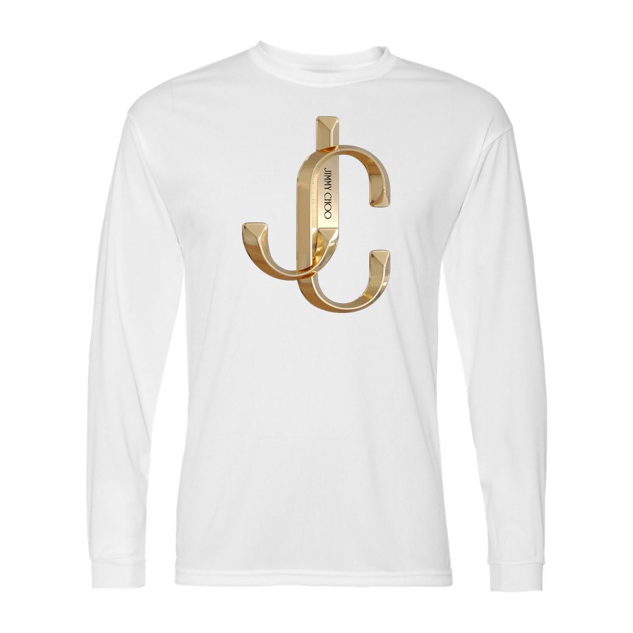 Men's Jimmy Choo Polyester Long Sleeve T-Shirt - White
