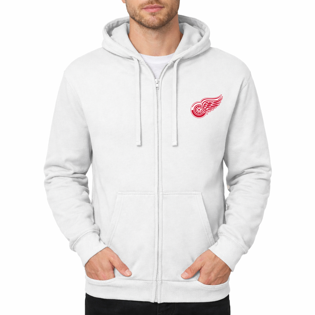 Men's Detroit Red Wings Zipper Hoodie - White