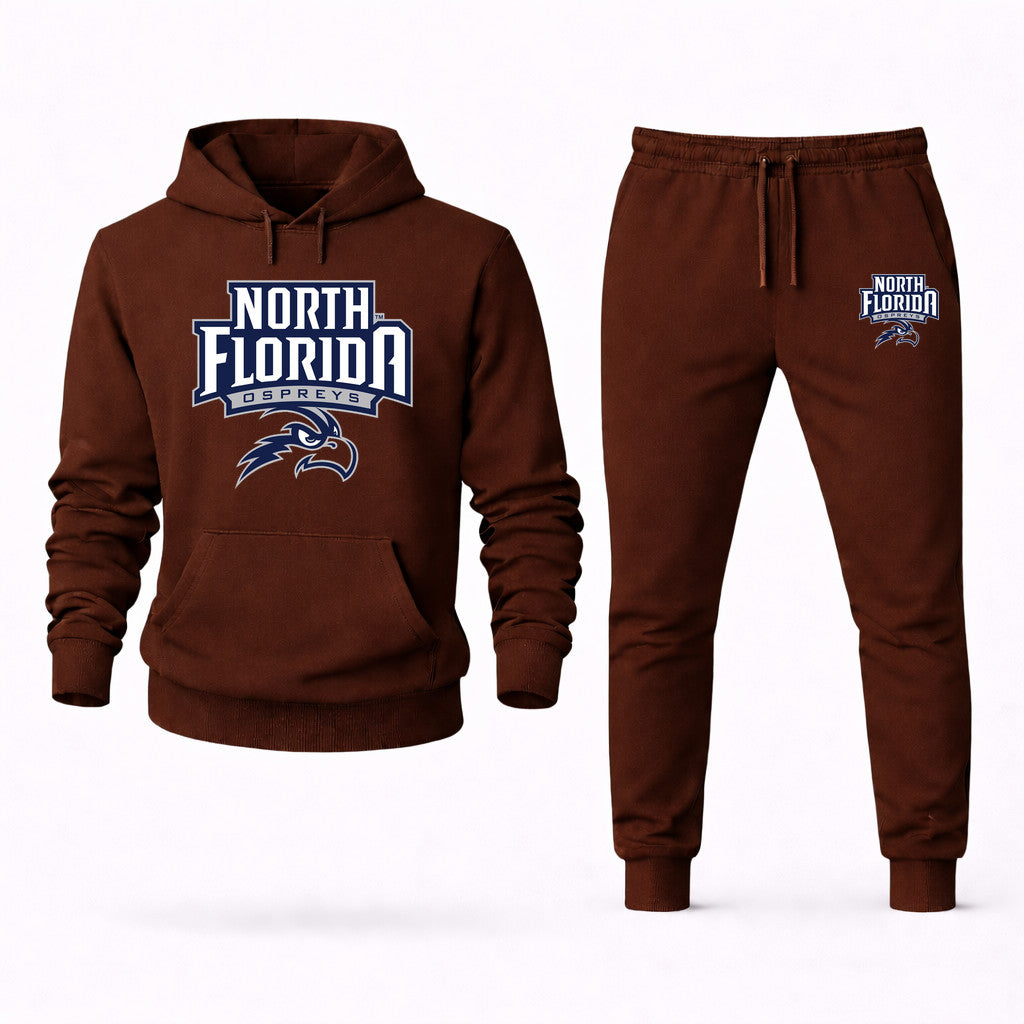 UNF Ospreys Hoodie and Joggers Set - Brown