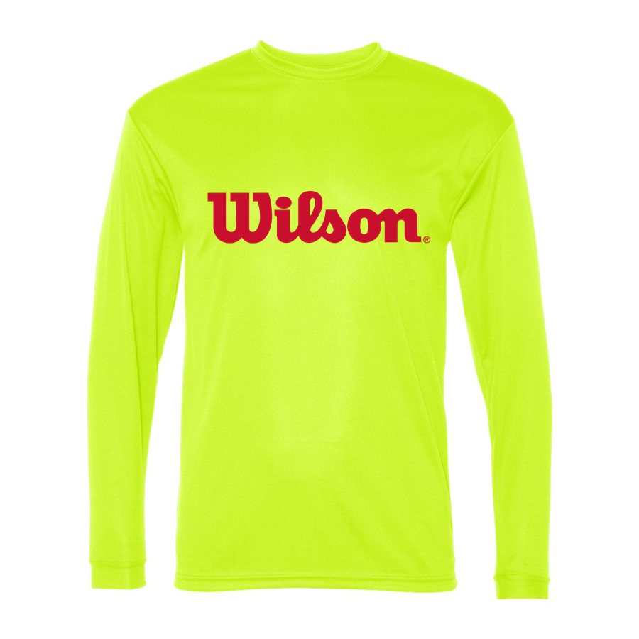 Men's Wilson Polyester Long Sleeve T-Shirt - Safety Yellow