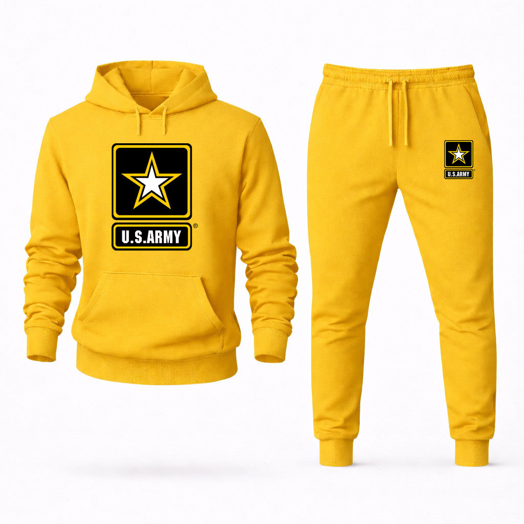 U.S. Army Hoodie and Joggers Set - Yellow