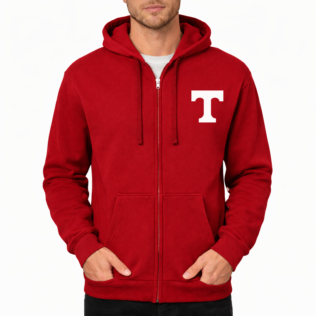Men's Tennessee Volunteers Logo2 Zipper Hoodie - Red