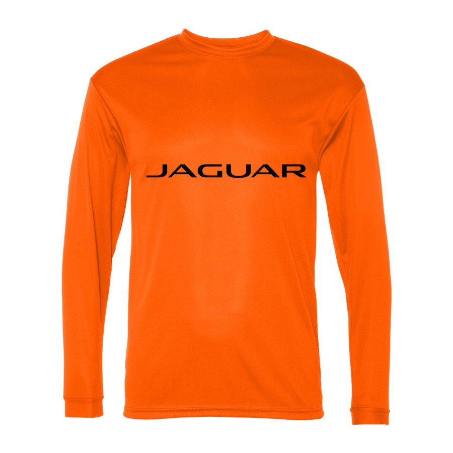 Men's Jaguar Racing Polyester Long Sleeve T-Shirt - Safety Orange