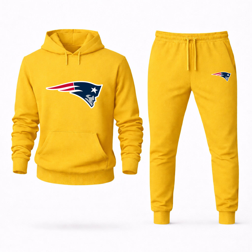 New England Patriots Hoodie and Joggers Set - Yellow