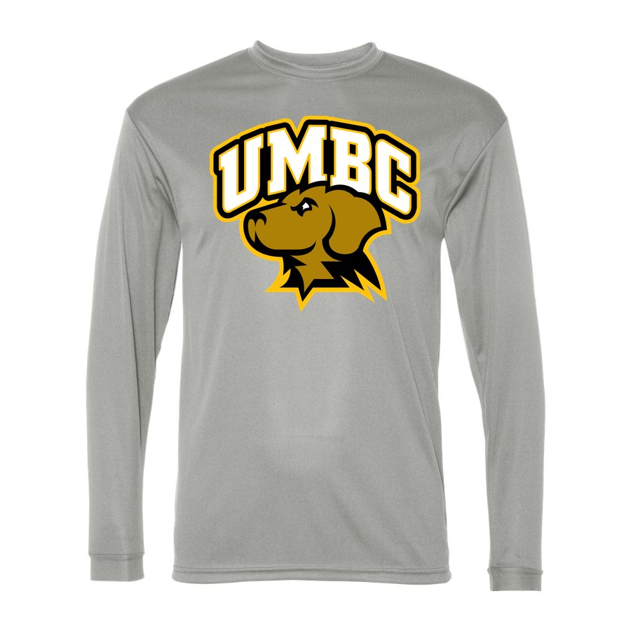 Men's UMBC Retrievers Polyester Long Sleeve T-Shirt - Silver