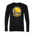 Men's Golden State Warriors Yellow Logo Polyester Long Sleeve T-Shirt - Black