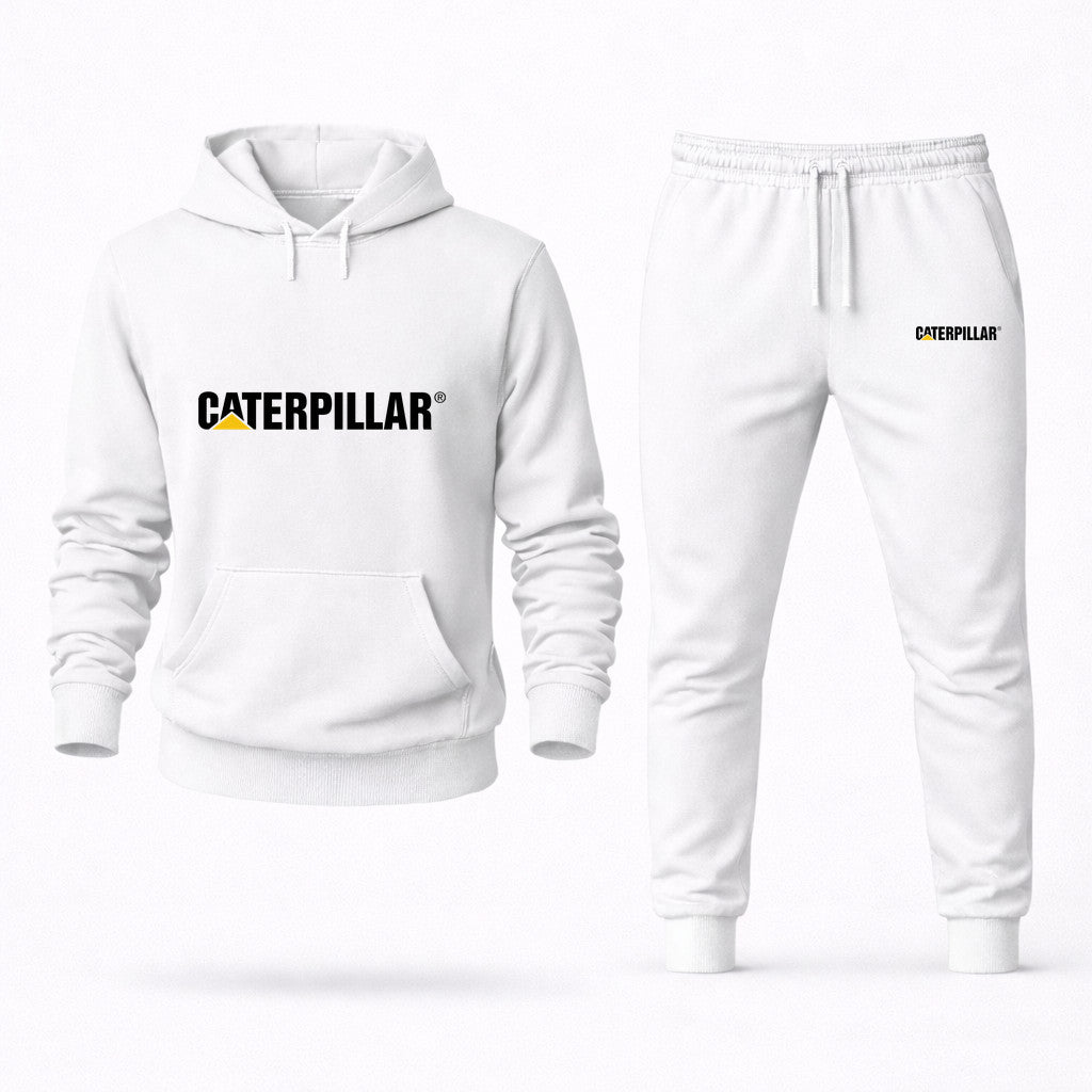 Caterpillar Black Hoodie and Joggers Set - White