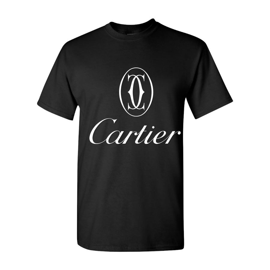 Men's Cartier white logo Cotton T-Shirt - Black