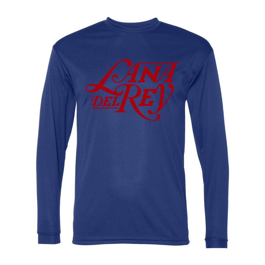 Men's Lana Del Rey Polyester Long Sleeve T-Shirt - Royal Blue