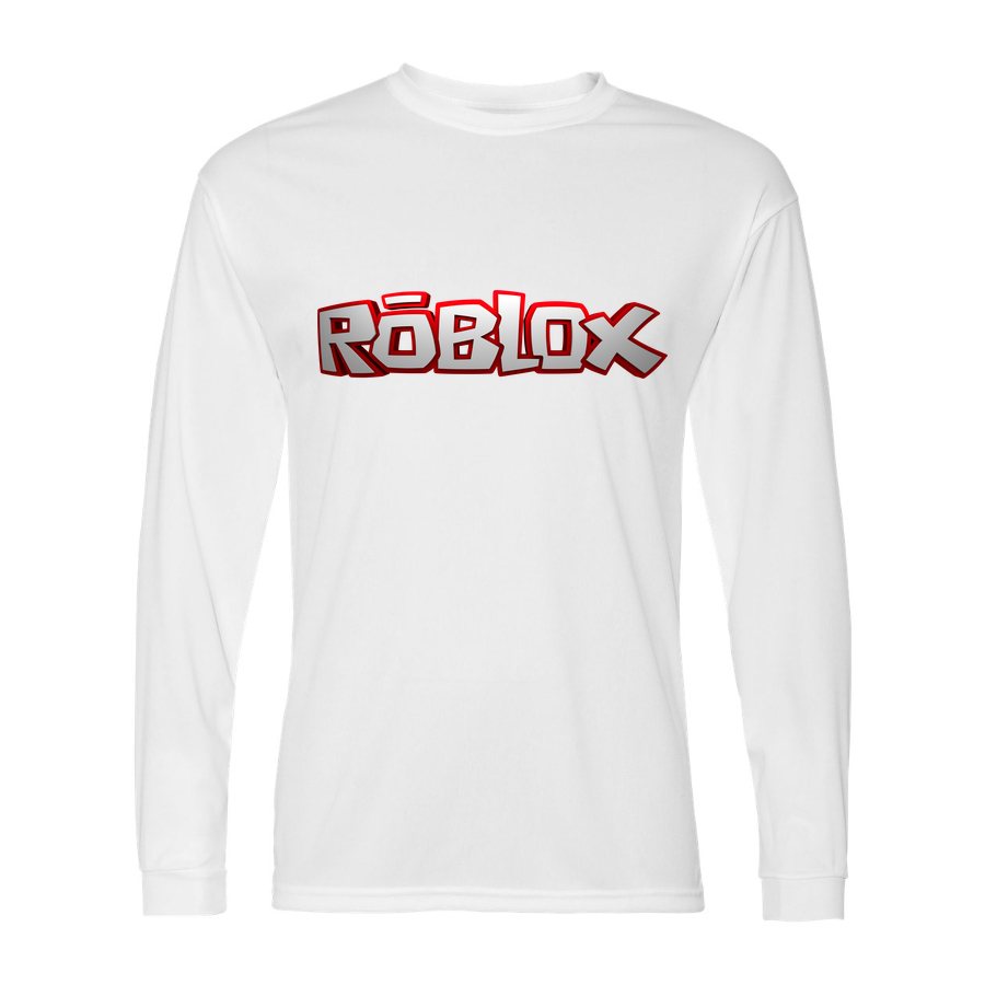 Men's Roblox Polyester Long Sleeve T-Shirt - White