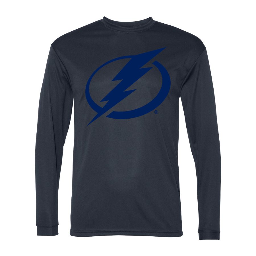 Men's Tampa Bay Lightning Polyester Long Sleeve T-Shirt - Navy