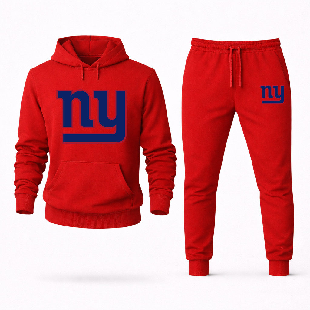 New York Giants Hoodie and Joggers Set - Red